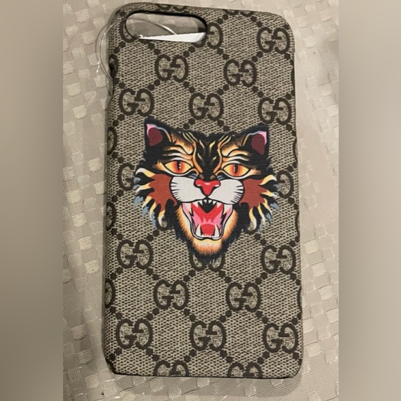 Authentic 100% NEW Multi Gucci supreme GG Tiger Patch iPhone 8 case.24 - Picture 2 of 12